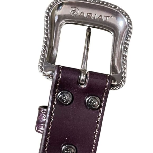 Ariat Men's Brown Leather Dress Belt Size 32 - Picture 3 of 5